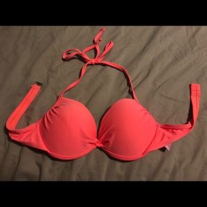 Push-up up halter bikini top